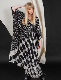 Fashion Black Polyester Printed Overskirt