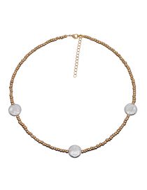 Fashion Gold Beaded Pearl Necklace