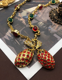 Fashion Necklace Alloy Diamond Pineapple Necklace