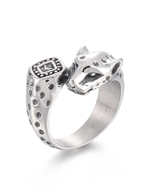 Fashion Ring 9 Yards Kr105229-kjx Titanium Geometric Leopard Split Ring