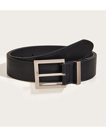 Fashion 3.3 Pearl Pin Buckle (black) Alloy Square Buckle Wide Belt