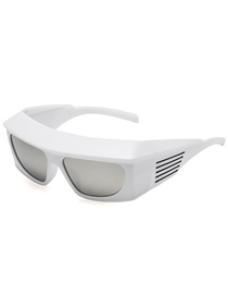 Fashion White Frame White Mercury C4 Pc Wide Brim Large Frame Sunglasses
