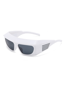 Fashion White Frame Black Gray C9 Pc Wide Brim Large Frame Sunglasses