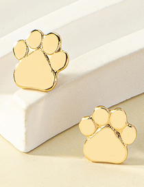 Fashion Gold Alloy Geometric Cat Claw Stud Earrings