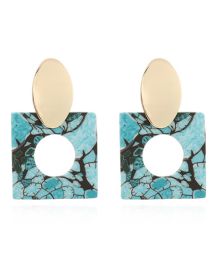 Fashion Color Square Soft Clay Stud Earrings