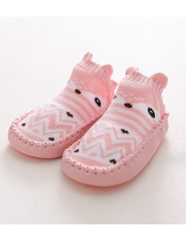 Fashion Pink Cartoon Non-slip Soft Bottom Children Toddler Floor Socks