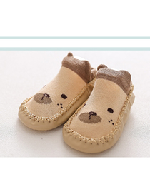 Fashion Khaki Cotton Non-slip Soft Bottom Baby Toddler Socks