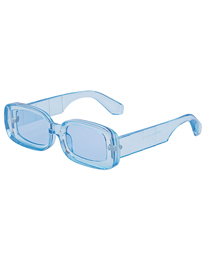 Fashion C11 Transparent Blue Film Small Square Frame Sunglasses