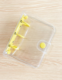 Fashion Yellow (separate Shell + Storage Bag 3) 3-hole Loose-leaf Pvc Coil Account Book