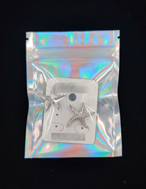 Fashion 20 Silk * 7.5 * 10cm Laser Laser Ziplock Packaging Bag