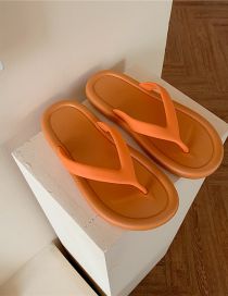 Fashion Orange Pvc Soft Bottom Flip Flops