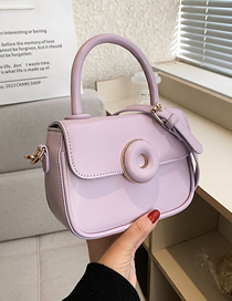Fashion Purple Pu Flap Crossbody Bag