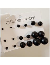 Fashion 4# Large And Small Pearl Stud Earrings Set
