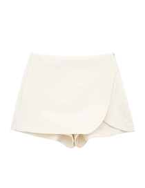 Fashion White Polyester Irregular Skirt Pants
