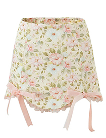 Fashion Color Polyester Printed Lace Skirt