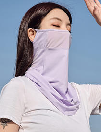 Fashion Purple Ice Silk Sunscreen Mask