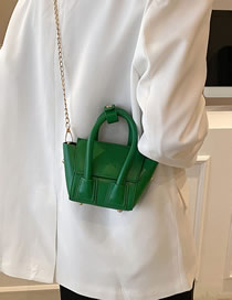 Fashion Green Pu Large Capacity Messenger Bag