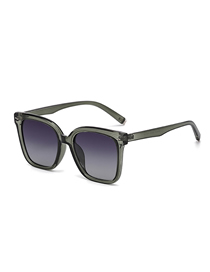 Fashion Green Frame Black Gray Film Pc Rice Nail Large Frame Sunglasses
