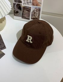 Fashion Dark Brown Acrylic Letter Embroidered Baseball Cap