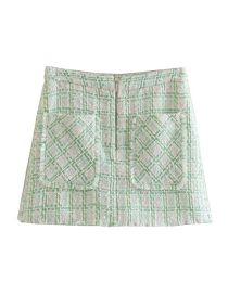 Fashion Green Polyester Textured Culottes