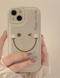 Fashion Blink Air Cushion Apple 14promax Tpu Cartoon Smiley Phone Case