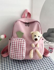 Fashion Pink Nylon Cartoon Large -capacity Backpack