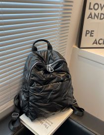 Fashion Black Nylon Large -capacity Backpack