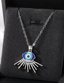 Fashion Silver Explosion Eye Alloy Dripping Eye Necklace