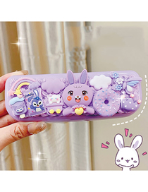 Fashion 4#purple Rabbit Material Bag Plastic Cartoon Cream Glue Diy Glasses Box