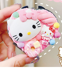 Fashion 【kitty Cat】 Love Mirror Material Pack Resin Cartoon Diy Cream Glue Folding Mirror