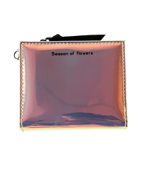 Fashion Magic Pink Pu Laser Folding Multifunctional Wallet