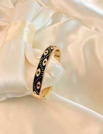 Fashion Black Copper Gold -plated Oil Eye Bracelet