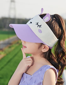 Fashion Purple Polyester Cartoon Rabbit Children's Empty Cap