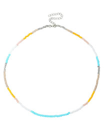 Fashion Necklace Color Bead Sideline Necklace