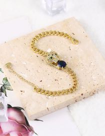 Fashion Blue Copper Gold -plated Jar Bracelet