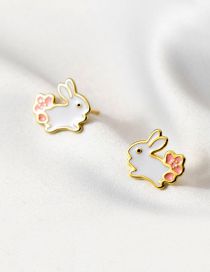 Fashion Gold Pure Copper Rabbit Earrings