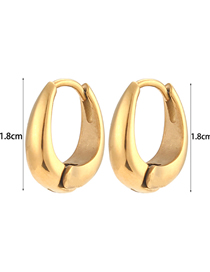 Fashion Gold Stainless Steel Mini -pear -shaped Ear Ring