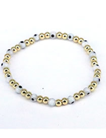 Fashion Transparent Copper Pearl Eye Beads Bracelet