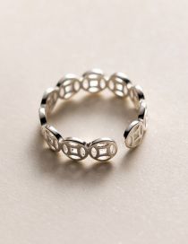 Fashion Silver Pure Copper Geometric Copper Rings