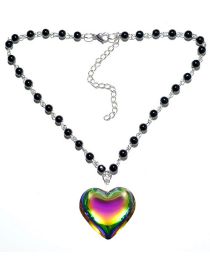 Fashion 1# Metal Love Round Ball Chain Necklace