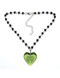 Fashion 3# Metal Love Round Ball Chain Necklace