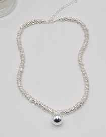 Fashion Silver Metal Ball Necklace