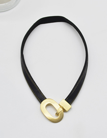 Fashion Black Alloy Geometry Necklace