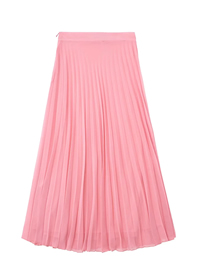 Fashion Pink Chiffon Pleated Skirt