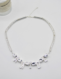 Fashion Silver Alloy Geometric Letter Necklace