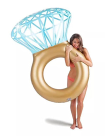 Fashion Diamond Ring Floating Row 820g Pvc Diamond Inflatable Swimming Ring