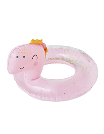 Fashion Sequenant Cute Dinosaur Swimming Ring (pink) (suitable For 4-9 Years Old)) Pvc Sequins Little Dinosaur Swimming Ring