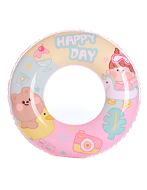Fashion Summer Colorful Swimming Ring 50#(75g) Is Suitable For 2 Years Old Pvc Cartoon Printed Swimming Ring