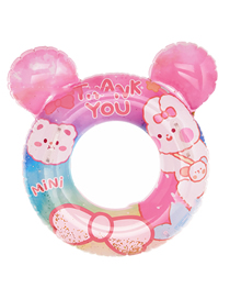 Fashion 70#strawberry Rabbit Swimming Ring (235g) Pvc Cartoon Children's Inflatable Swimming Ring