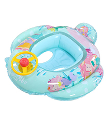 Fashion Mermaid Steering Wheel Inflatable Bottom Pvc Cartoon Steering Wheel Children's Swimming Seat Circle